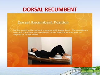 DORSAL RECUMBENT
 
