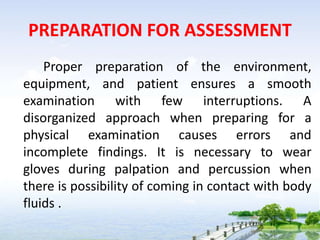 Note on Health assessment - 1