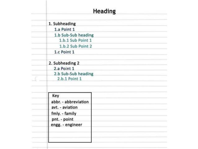 Note making