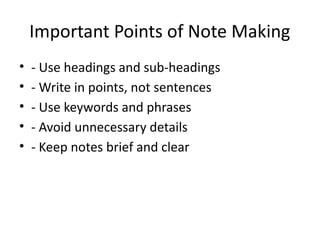 Point To Note Note_Making_and_Summarization_Custom_Format.pptx