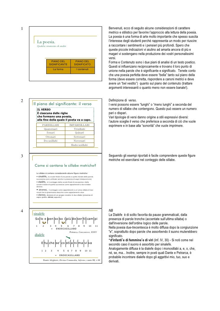 Analisi Metrica Di Una Canzone Italiana