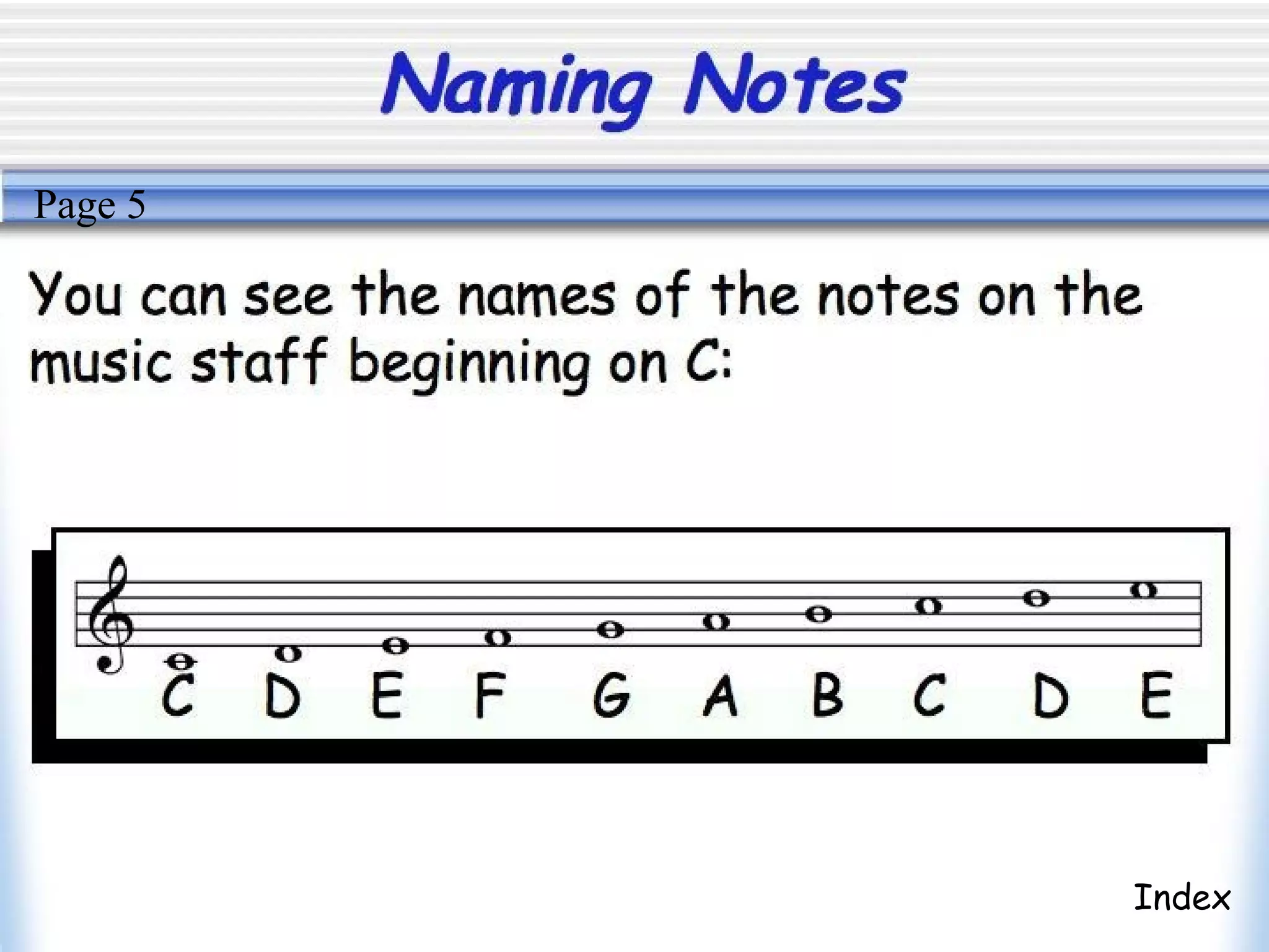 Naming Notes
Index
Page 5
 