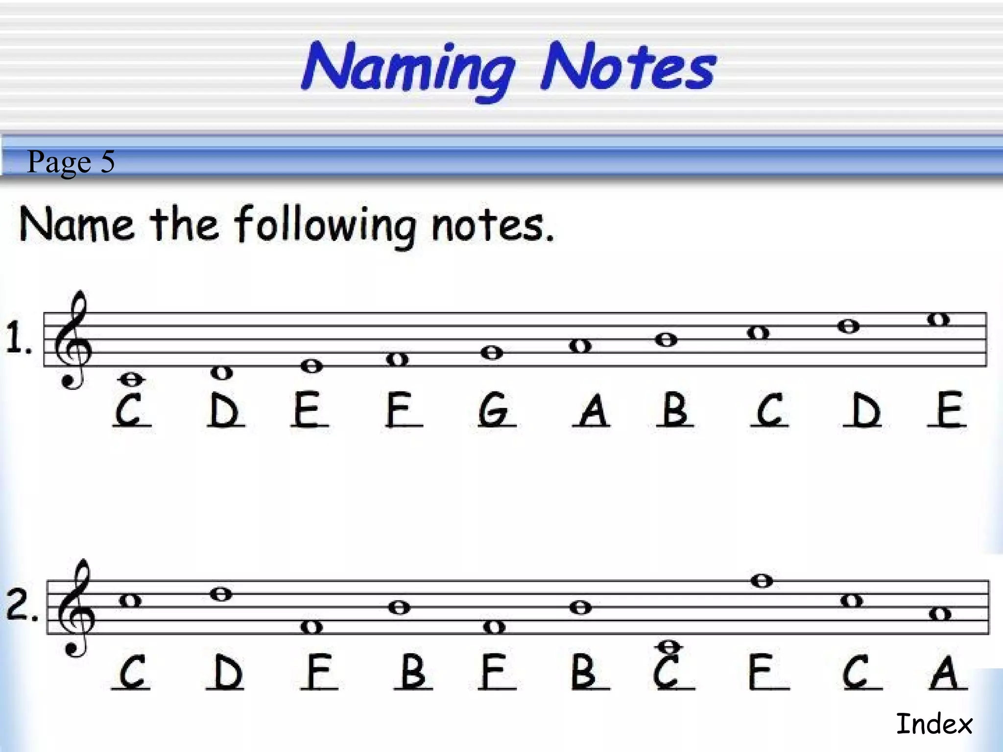 Naming Notes
Index
Page 5
 
