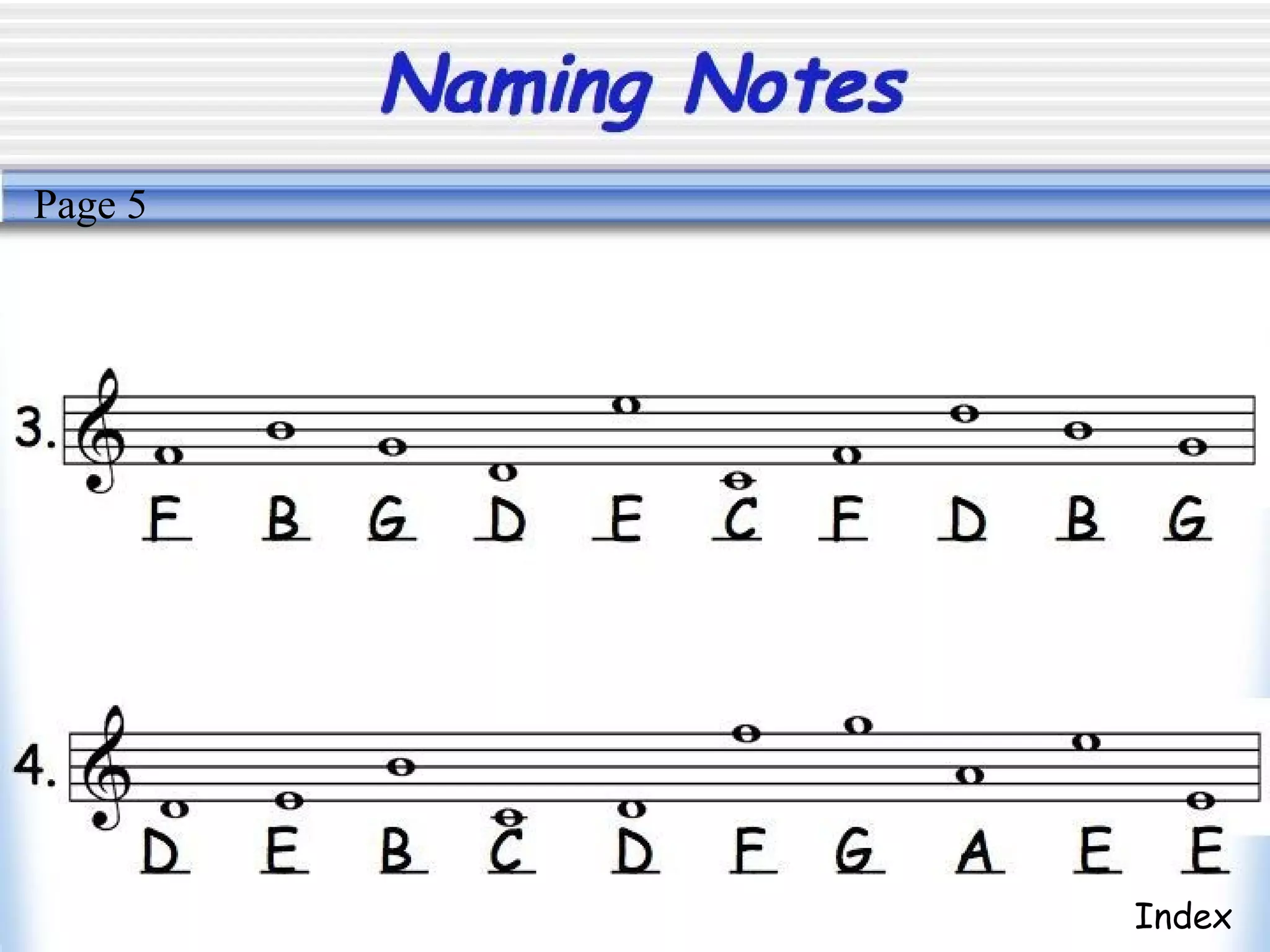 Naming Notes
Index
Page 5
 