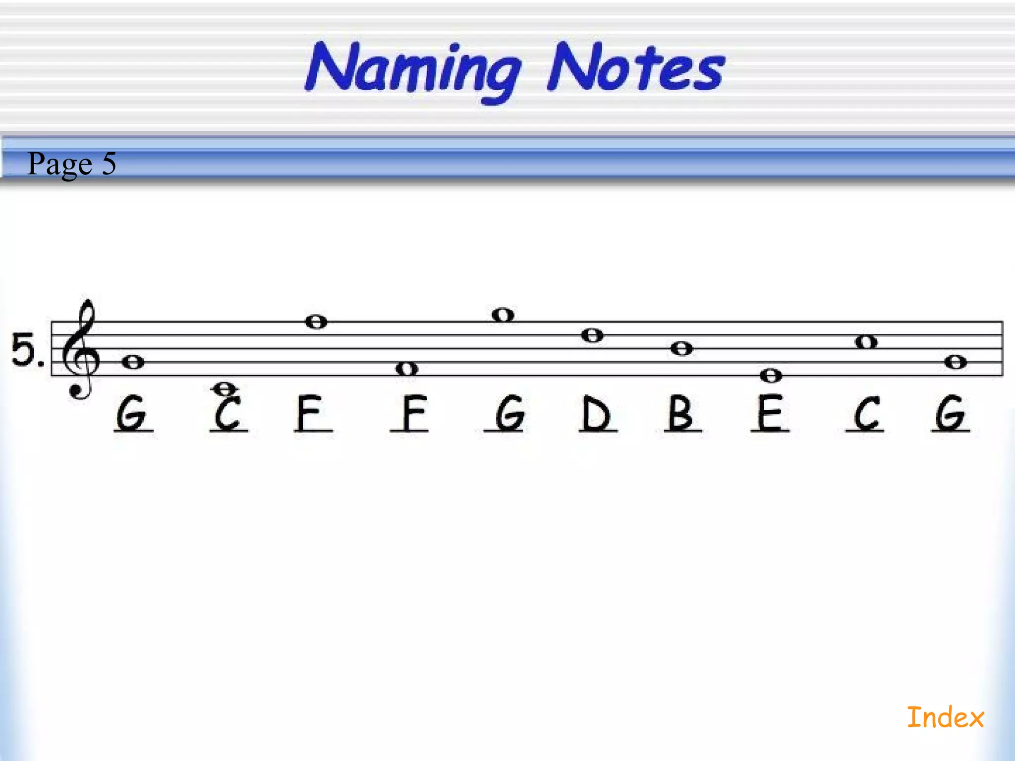 Naming Notes
Index
Page 5
 