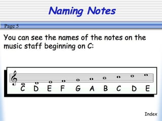 Naming Note Ranges Note names part 1 © | PPT