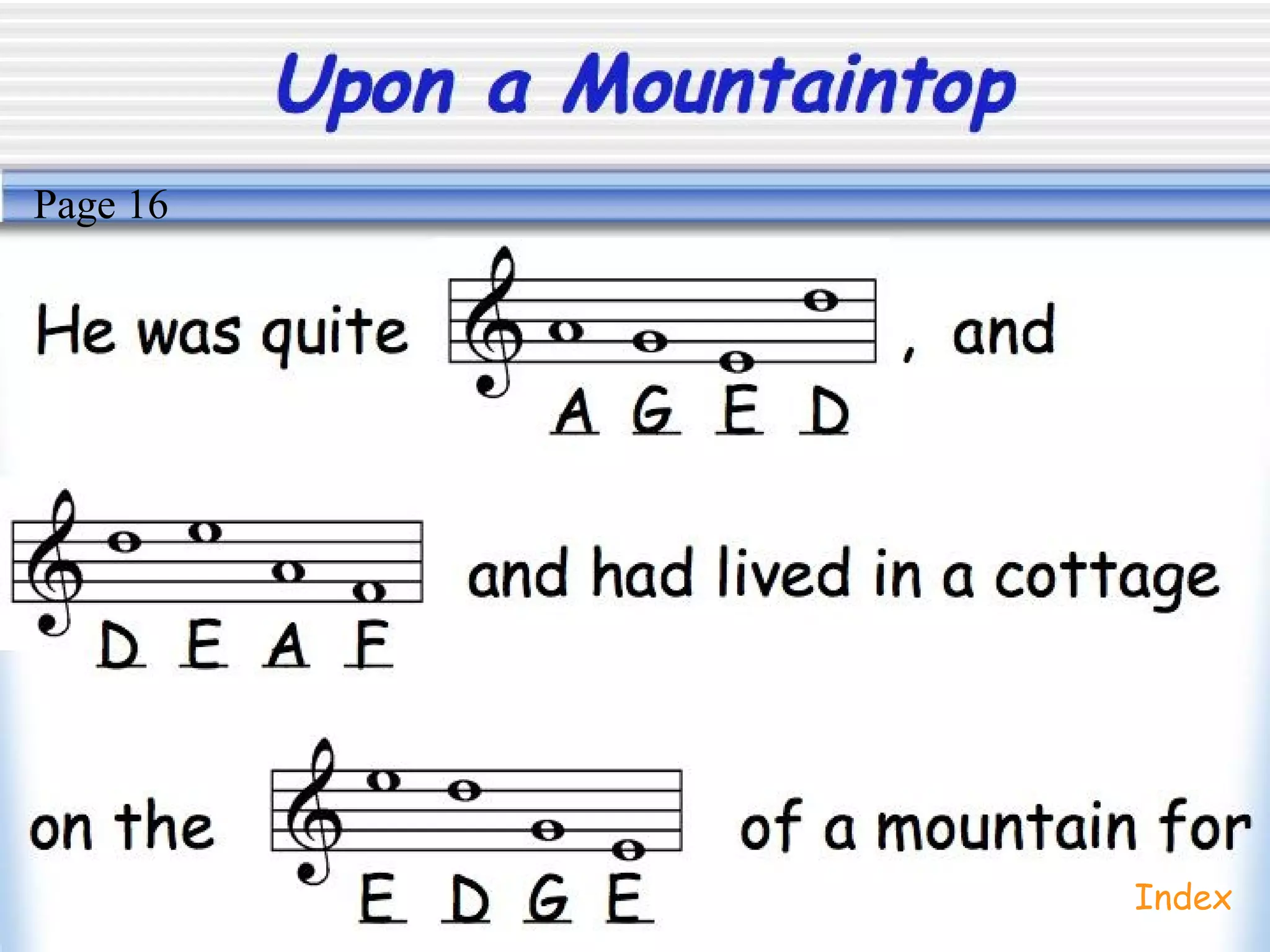 Upon a Mountaintop
Index
Page 16
 