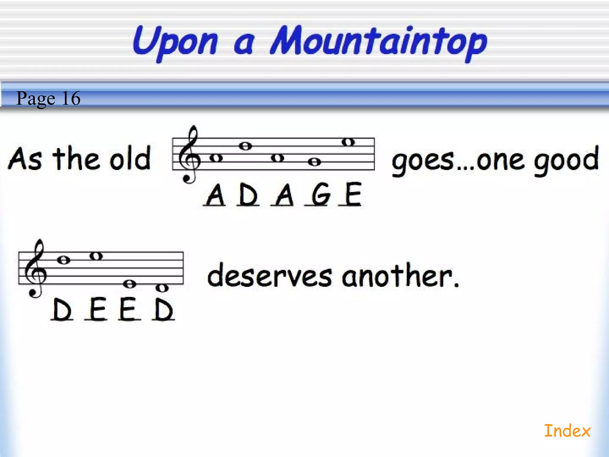 Upon a Mountaintop
Index
Page 16
 