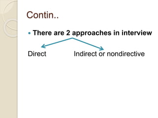 Non Direct Interviewing Babitha's Nusring Process Part - 1 | PPTX