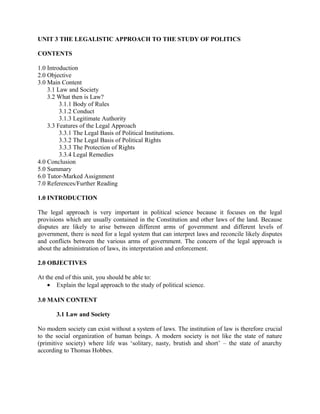 NOTE ON INTRODUCTION TO POLITICAL SCIENCE | DOC
