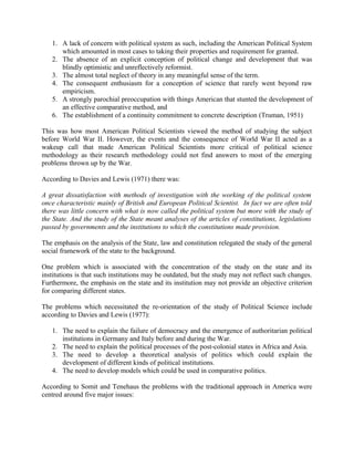 NOTE ON INTRODUCTION TO POLITICAL SCIENCE | DOC