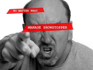 NO MATTER WHAT
            Show stopper



        MANAGE SHOWSTOPPER
 