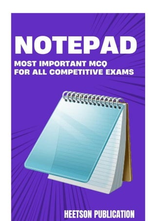 Notepad MCQ Most Important Question for all exams | PDF