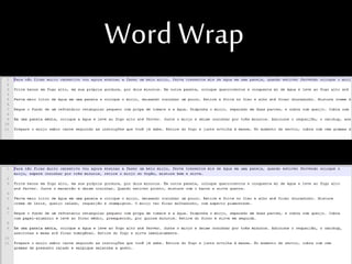Word Wrap

 
