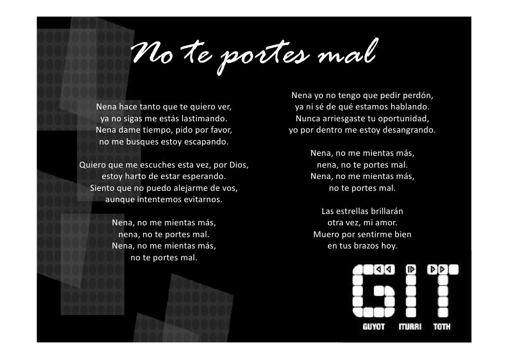 Nena no te portes mal letra