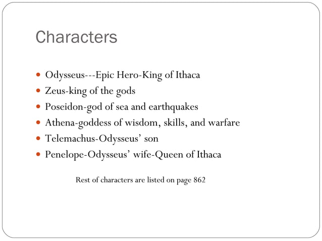 Notes On The Odyssey Ppt