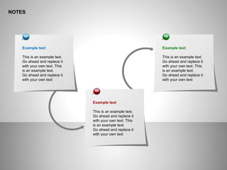 NOTES
Example text
This is an example text.
Go ahead and replace it
with your own text. This
is an example text.
Go ahead and replace it
with your own text
Example text
This is an example text.
Go ahead and replace it
with your own text. This
is an example text.
Go ahead and replace it
with your own text
Example text
This is an example text.
Go ahead and replace it
with your own text. This
is an example text.
Go ahead and replace it
with your own text
 