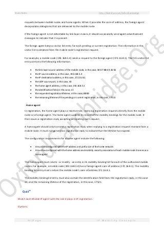 Refix Mobility IP Mobility Concepts - Study Notes | PDF