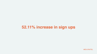 22% increase in sign-ups
 