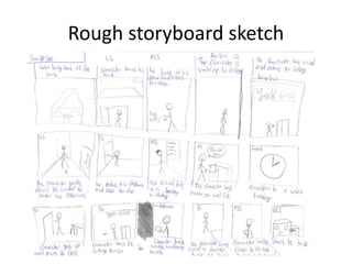Rough storyboard sketch
 