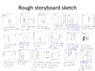 Rough storyboard sketch
 