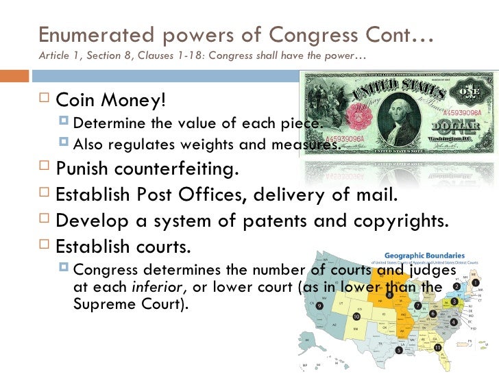 what are usually typically the strengths regarding the nation's lawmakers listed around content 1 what are usually this power about congress outlined around guide 1