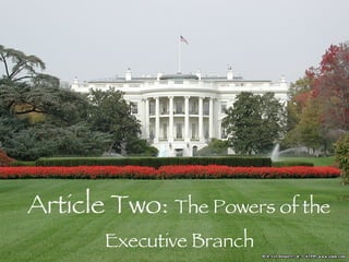 Article Two:  The Powers of the Executive Branch 