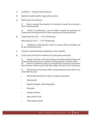Notes customs (1) | PDF