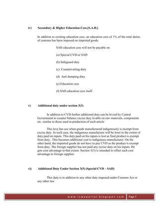 Notes customs (1) | PDF