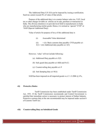 Notes customs (1) | PDF