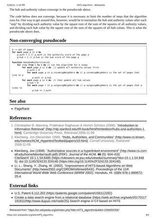 HITS algorithm : NOTES | PDF