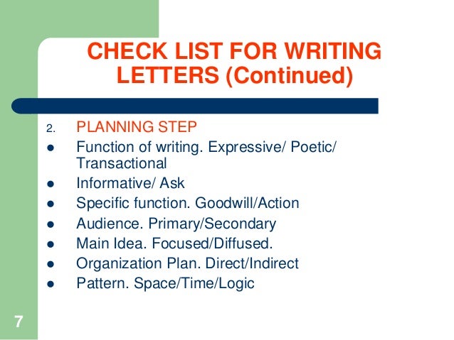 business letter pattern
