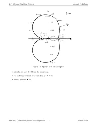 Notes nyquist plot and stability criteria | PDF