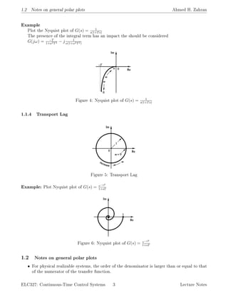 Notes nyquist plot and stability criteria | PDF