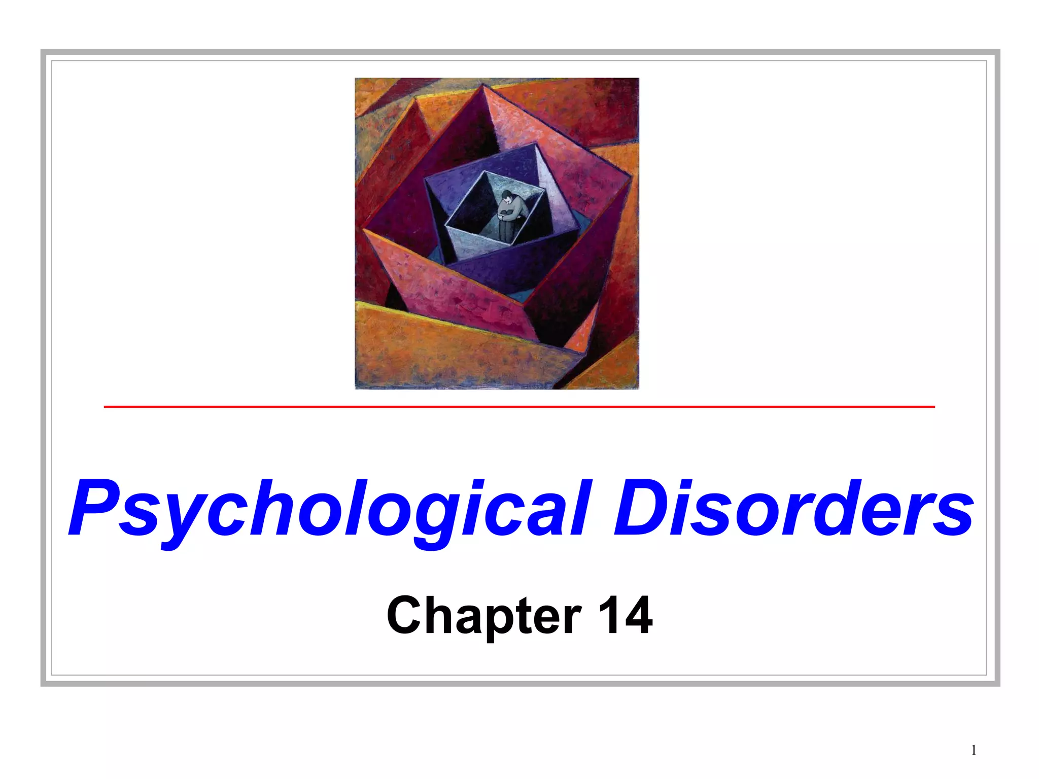 Psychological Disorders Chapter 14 