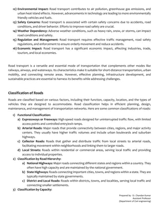 Transportation Engineering - Notes (B-Tech Civil Engineering) | PDF