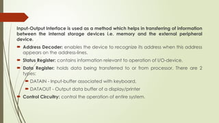 Comprehensive Overview of Input/Output Organization and Interrupt ...