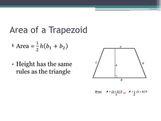 Area of a Trapezoid
•