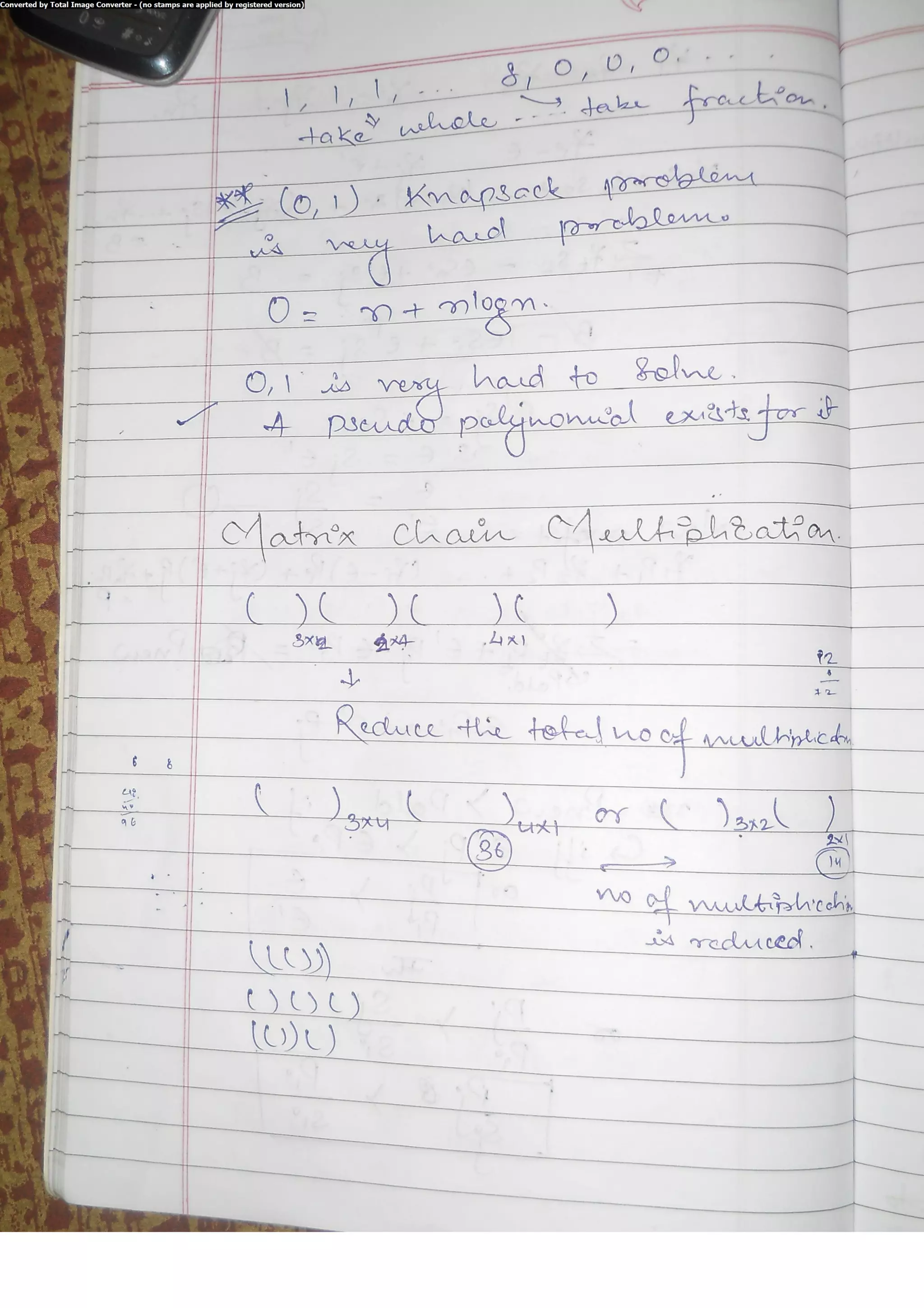 Algorithm Analysis and Design Class Notes