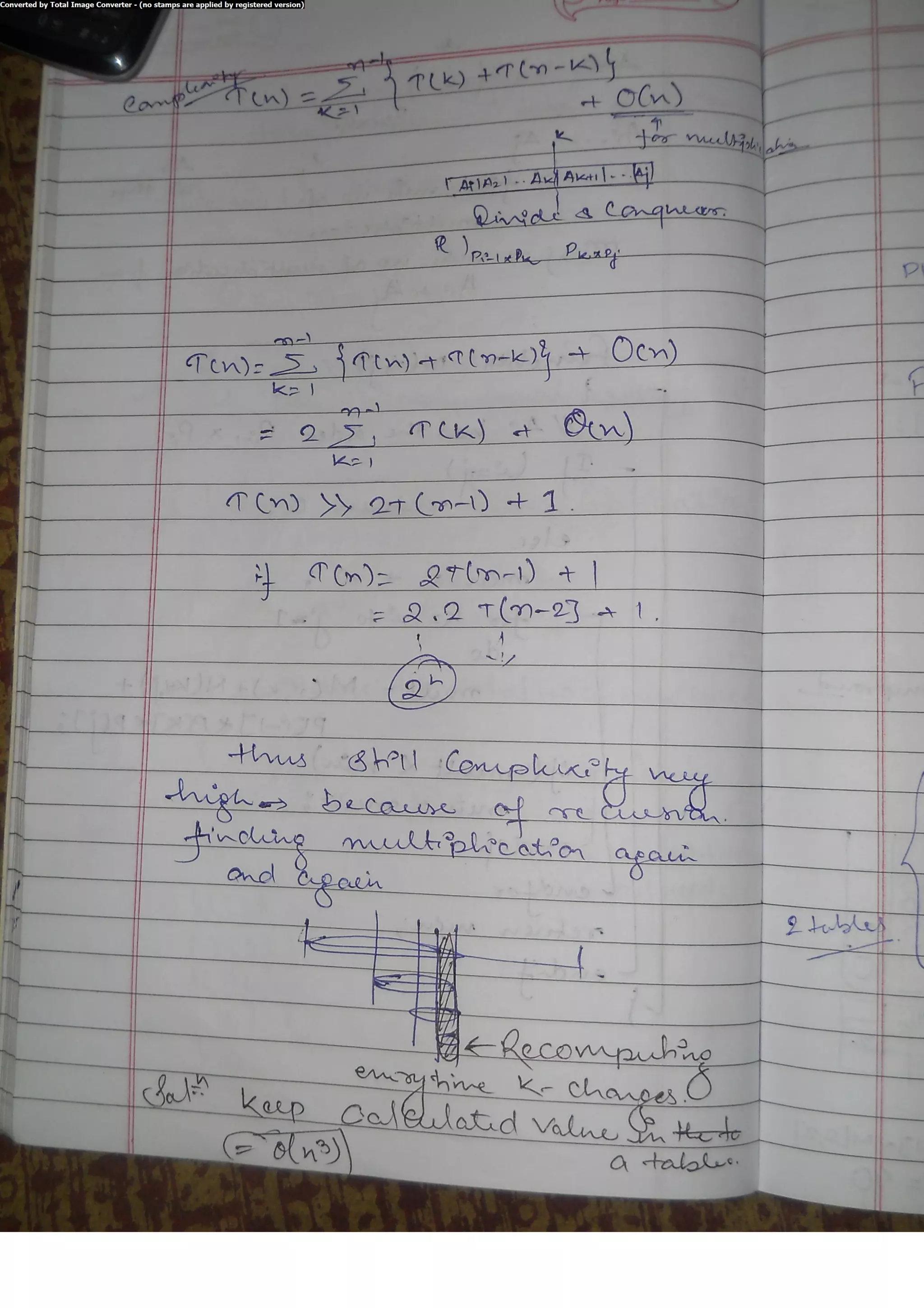 Algorithm Analysis and Design Class Notes