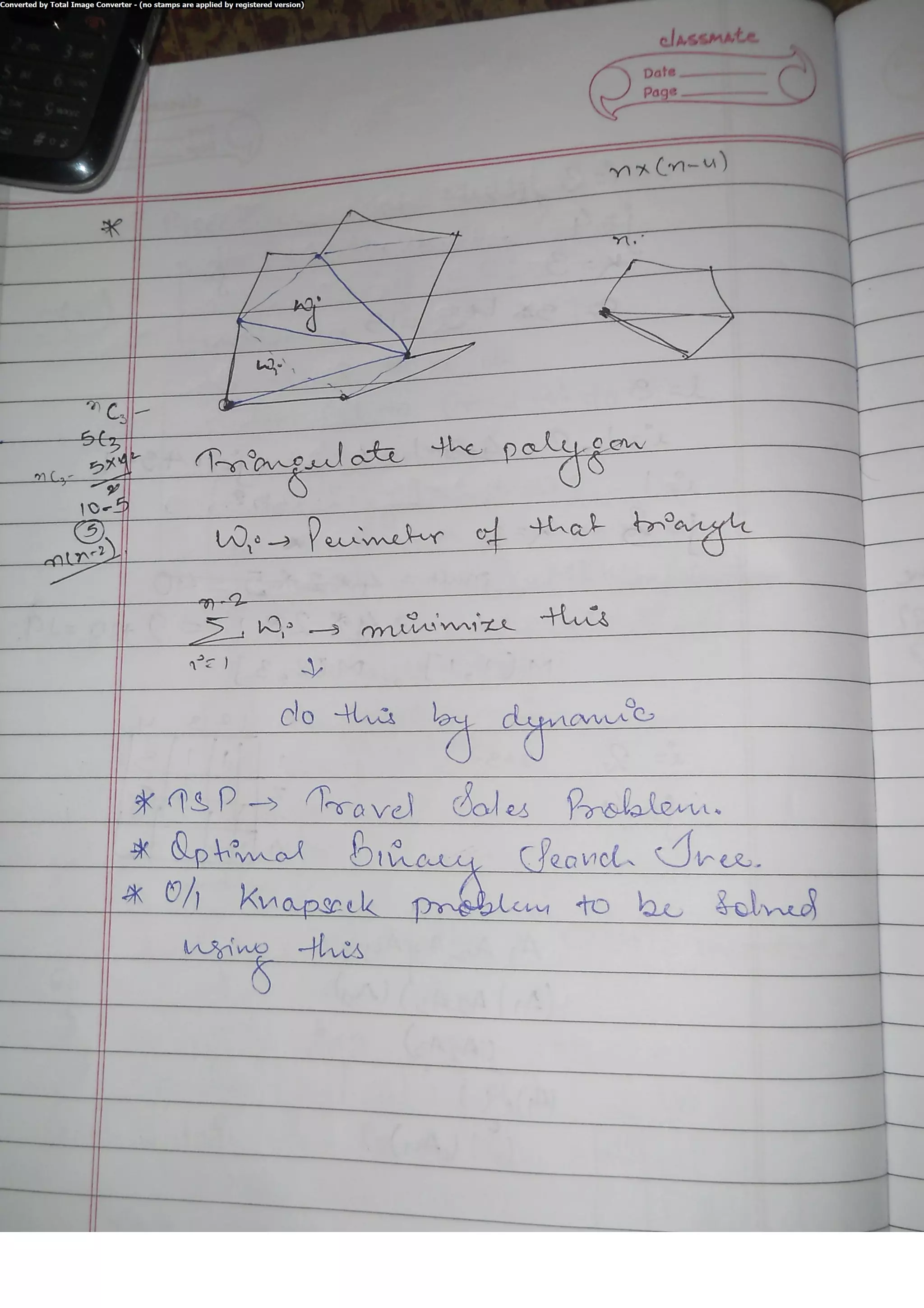 Algorithm Analysis and Design Class Notes