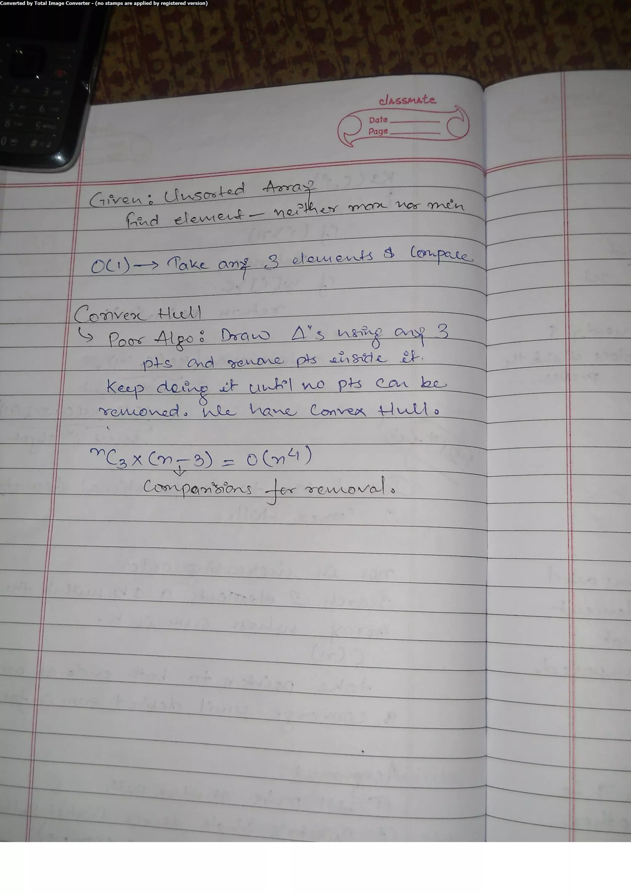 Algorithm Analysis and Design Class Notes