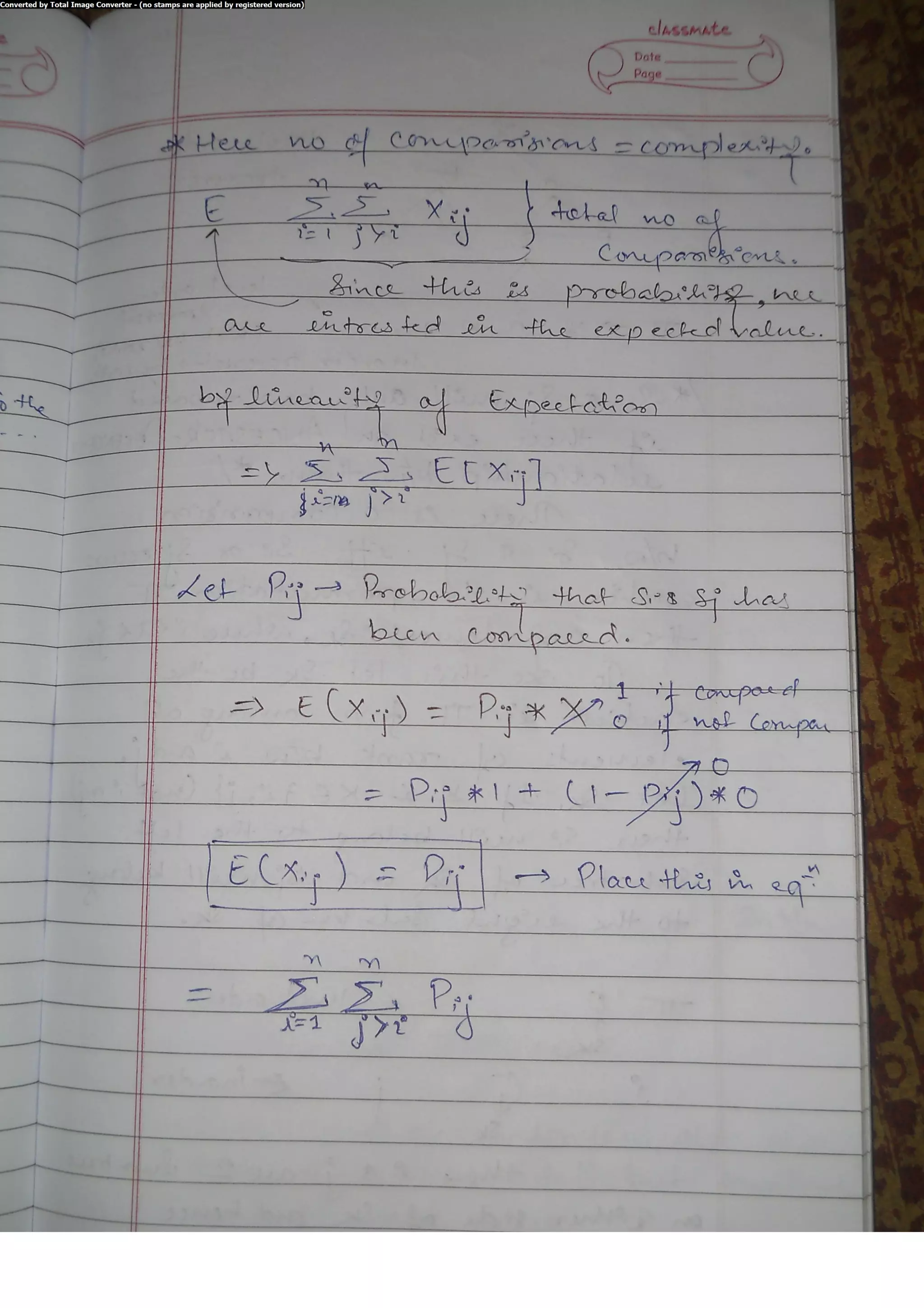 Algorithm Analysis and Design Class Notes