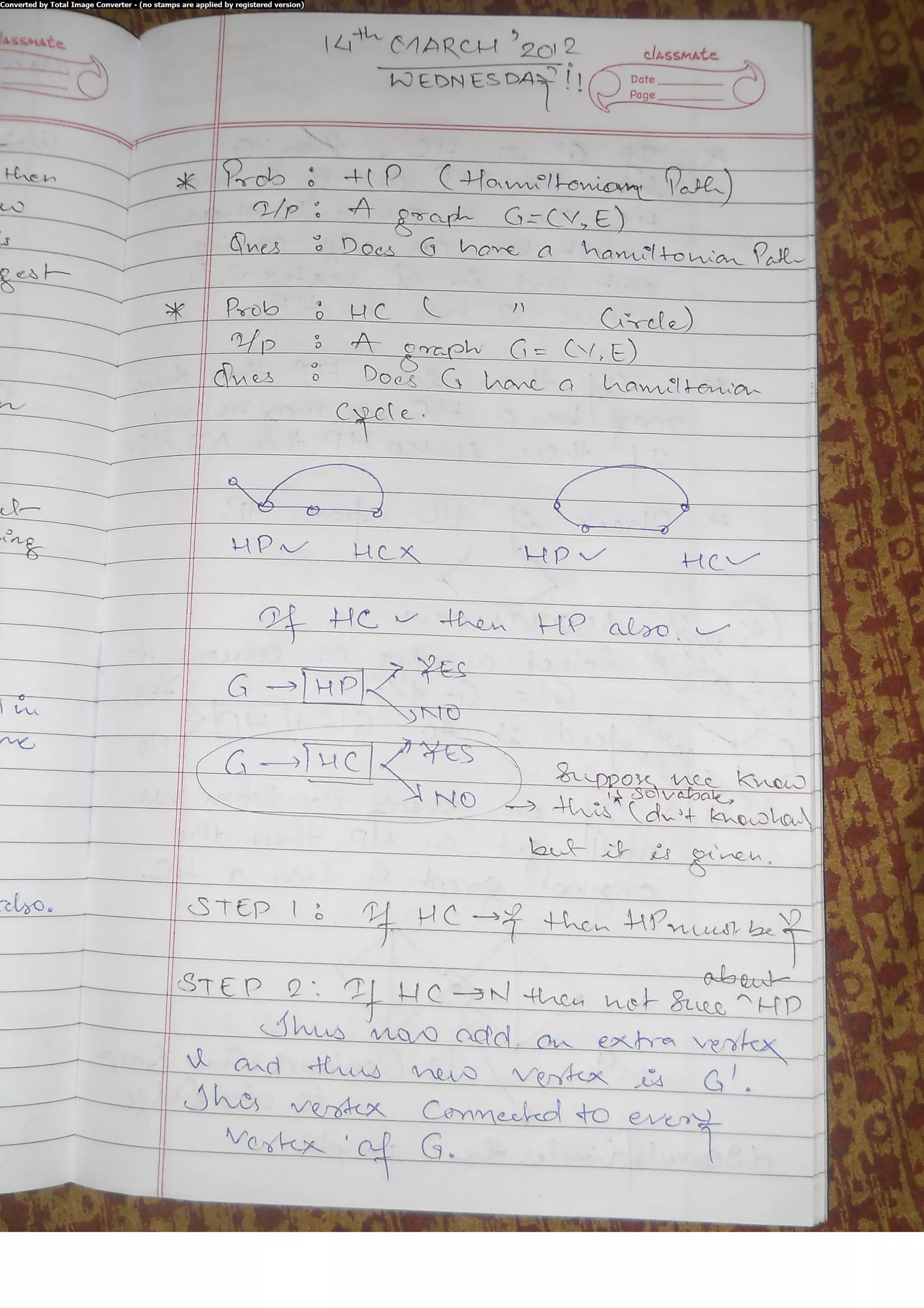 Algorithm Analysis and Design Class Notes