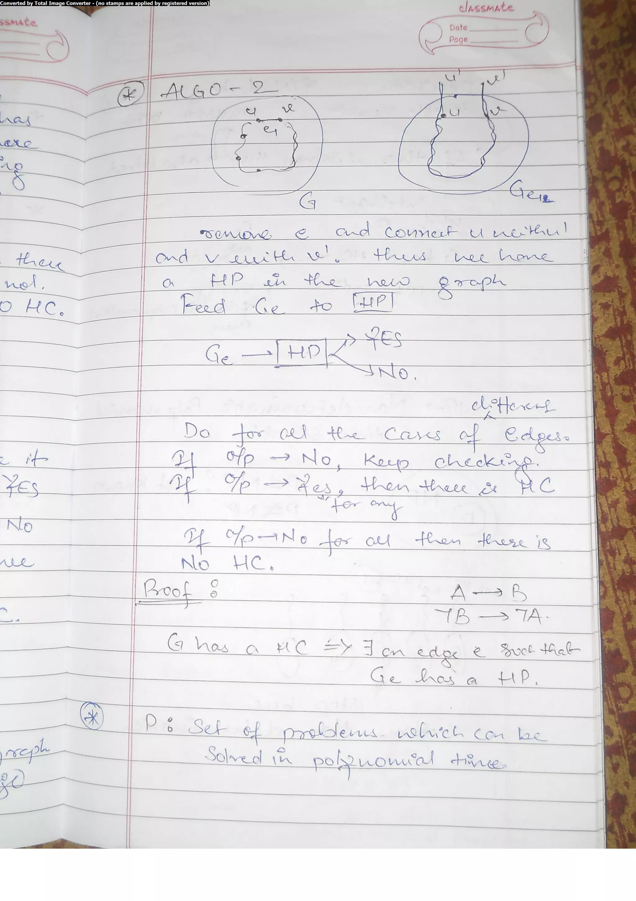 Algorithm Analysis and Design Class Notes
