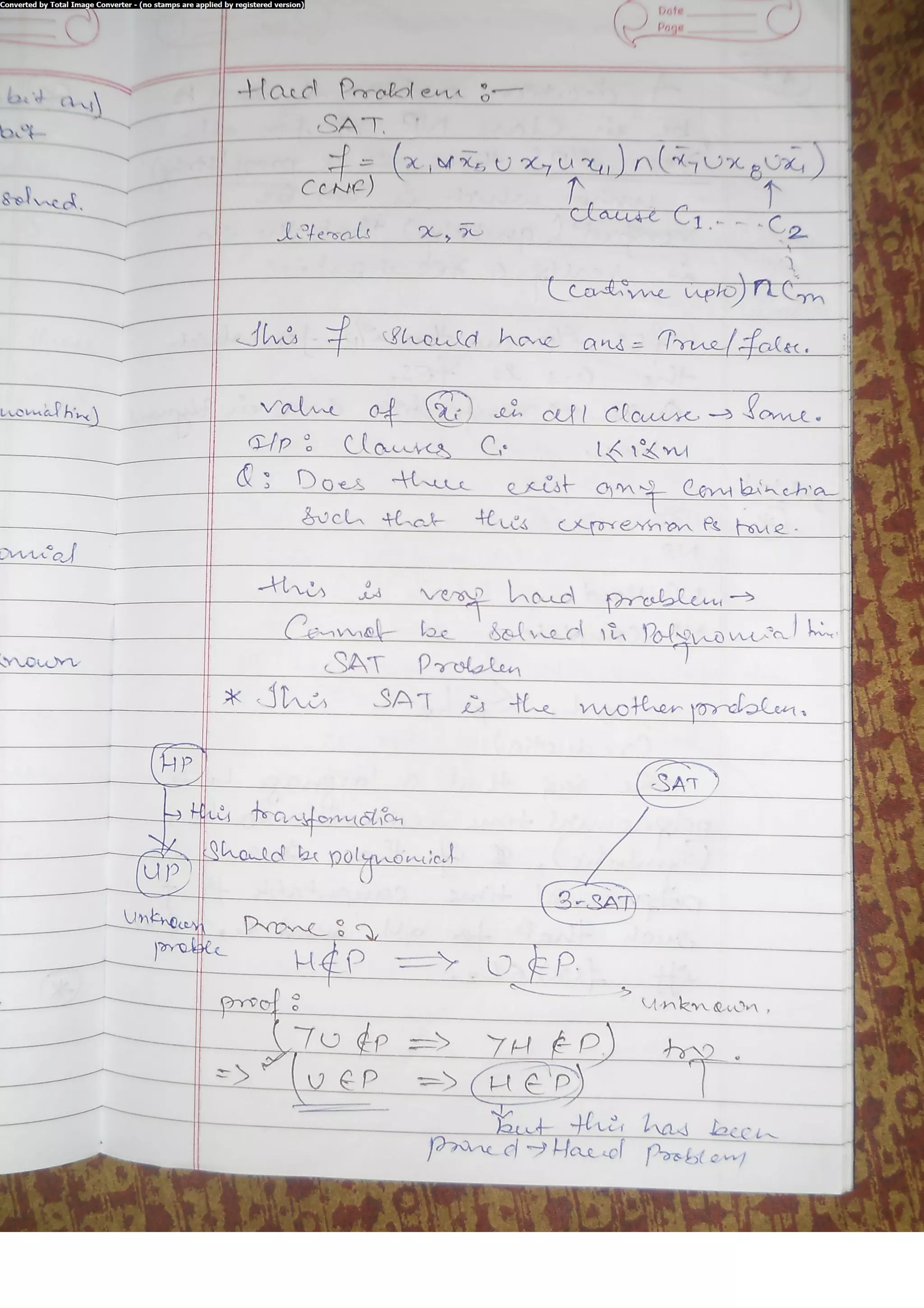 Algorithm Analysis and Design Class Notes