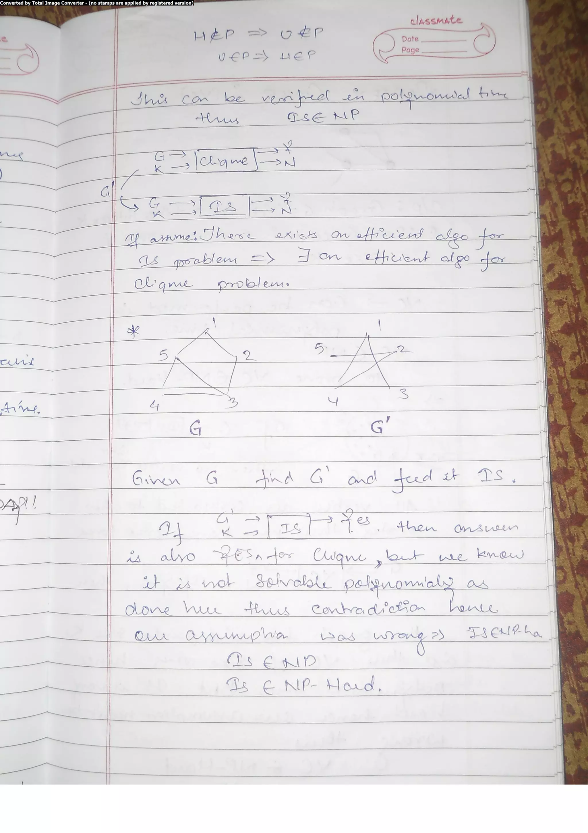 Algorithm Analysis and Design Class Notes