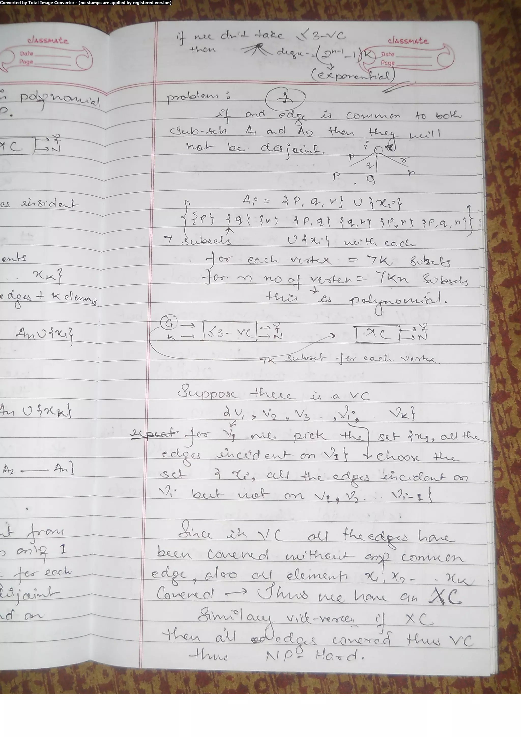 Algorithm Analysis and Design Class Notes