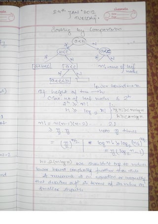 Algorithm Analysis and Design Class Notes