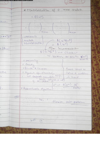 Algorithm Analysis and Design Class Notes